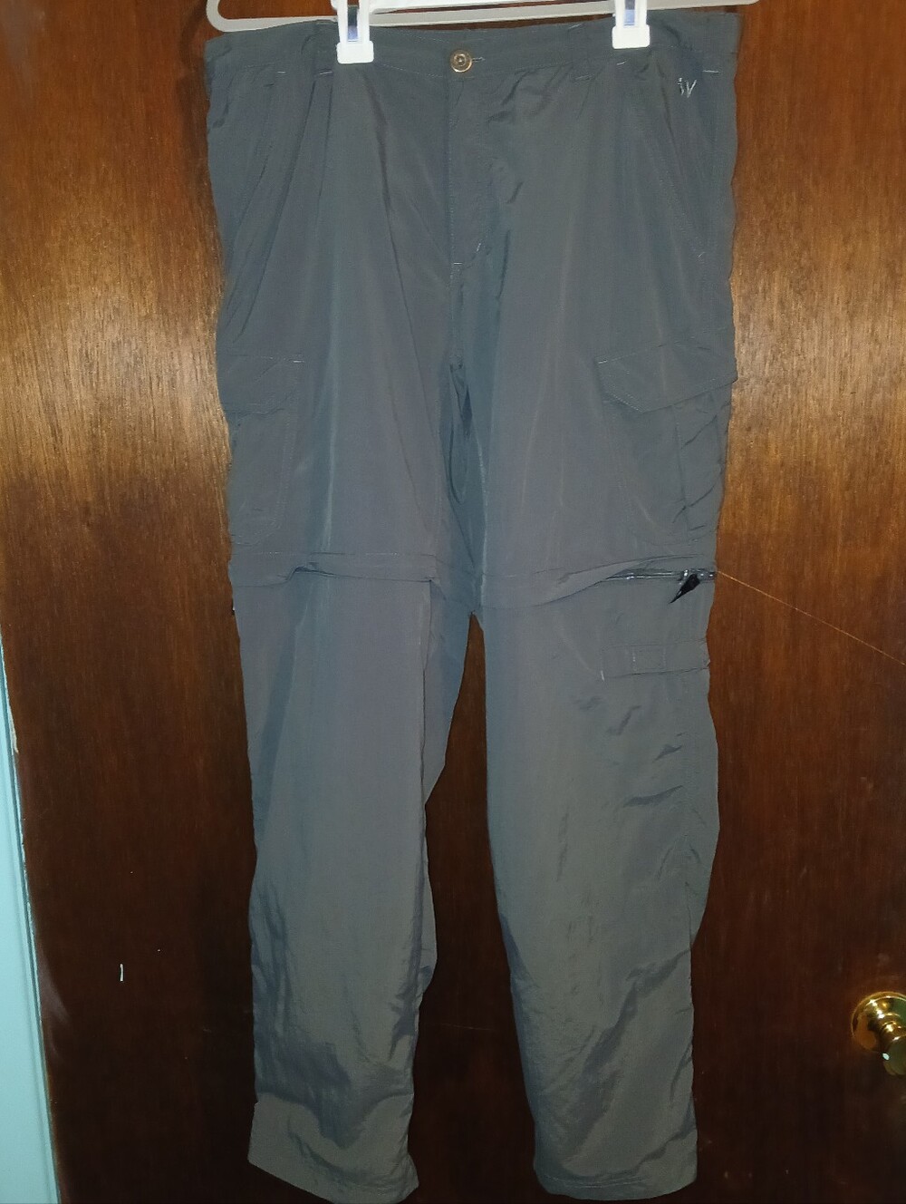 White Sierra Gray Convertible Pants w/ Zippers and Velcro Pockets, Size L Women